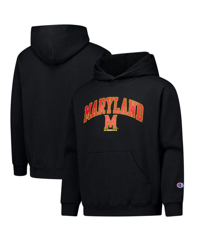 Big Boys and Girls Black Maryland Terrapins Campus Pullover Hoodie