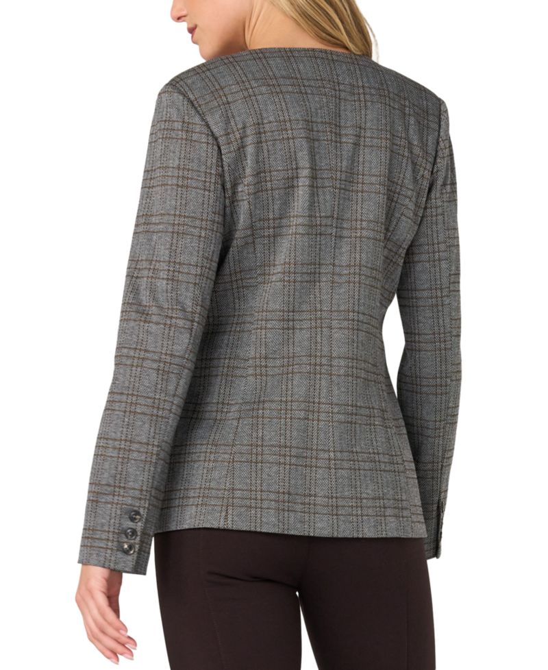 Women's Herringbone-Plaid Field Jacket