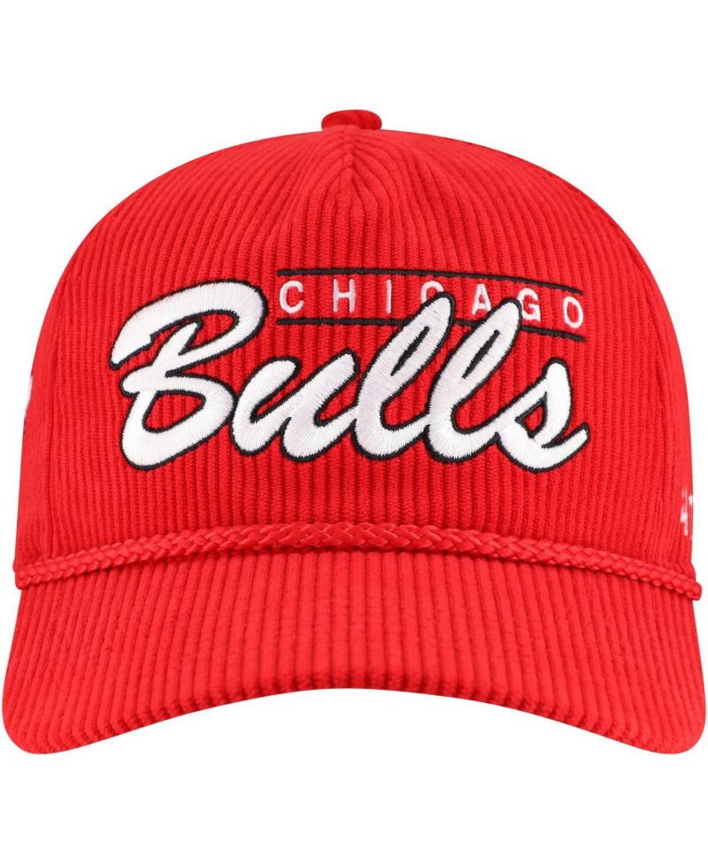Men's Red Chicago Bulls Double Header Sidepatch Cord Hitch Adjustable Hat