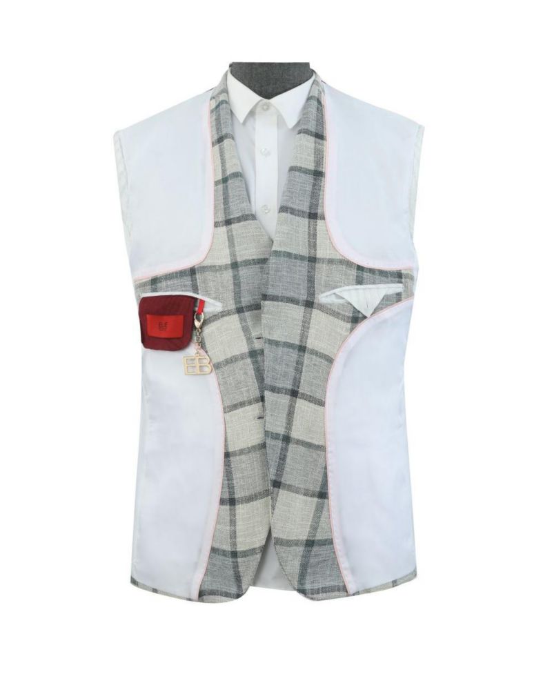 Men's Slim Fit Big Plaid Sports Blazer
