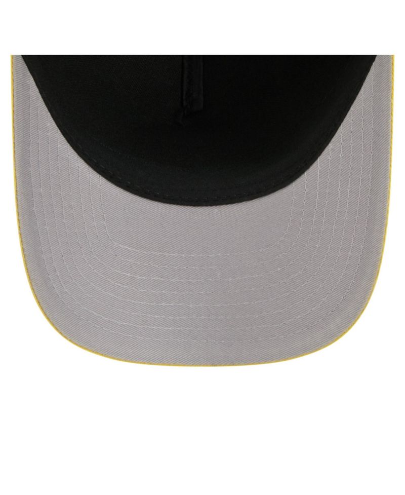Men's Black/Gold Pittsburgh Steelers 9FORTY Felt A-Frame Adjustable Hat
