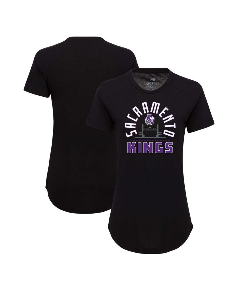 Women's Black Sacramento Kings Phoebe Super Soft Tri-Blend T-Shirt