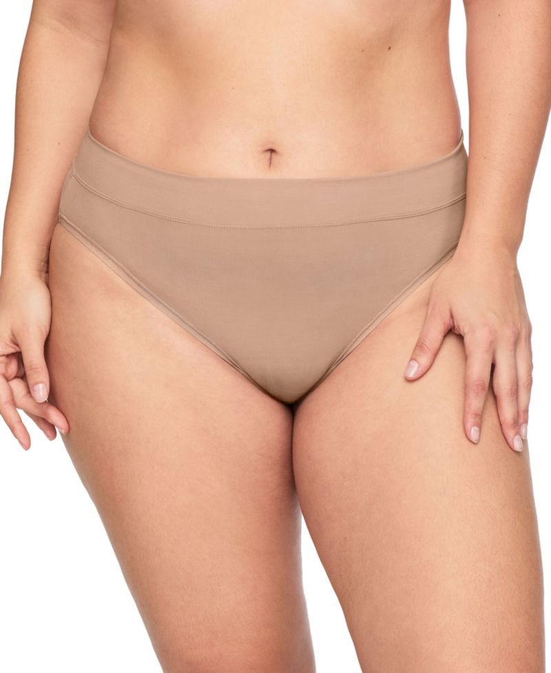 Women's No Pinching No Problem Dig-Free High-Waist Ribbed Hi-Cut Panty, WRW253HC11