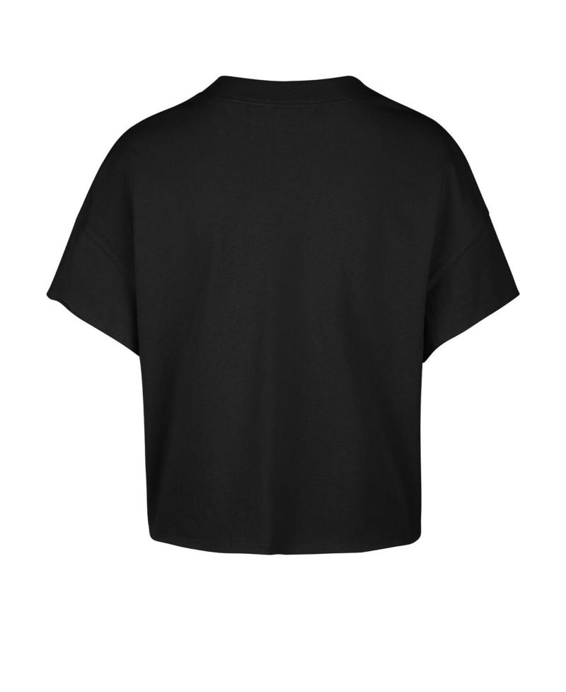 Women's David Pastrnak Black Boston Bruins Elation Name & Number Oversized Notch Neck T-Shirt