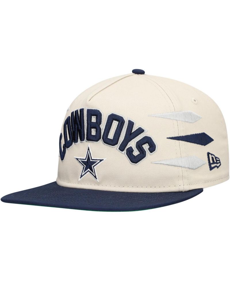 Men's Stone/Navy Dallas Cowboys Athletic Golfer Adjustable Hat