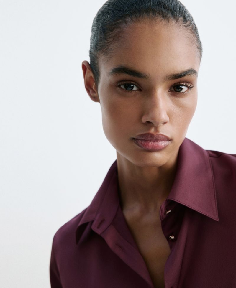Women's Satin Regular-Fit Shirt