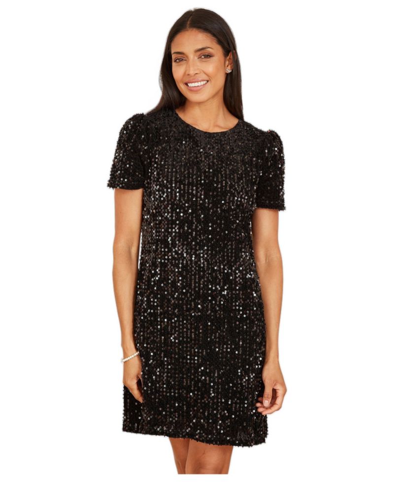 Women's Sequin Tunic Mini Dress