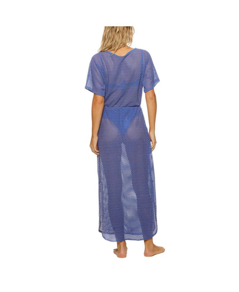 Women's Lattice V Neck Long Dress Cover-up