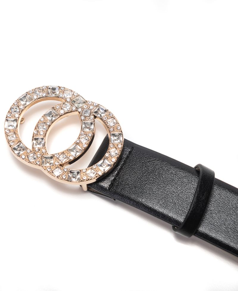 Double-Circle Rhinestone Belt