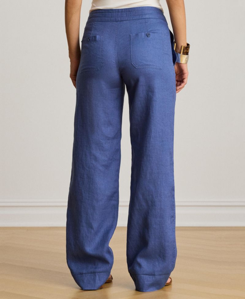 Petite Wide-Leg Linen Pants