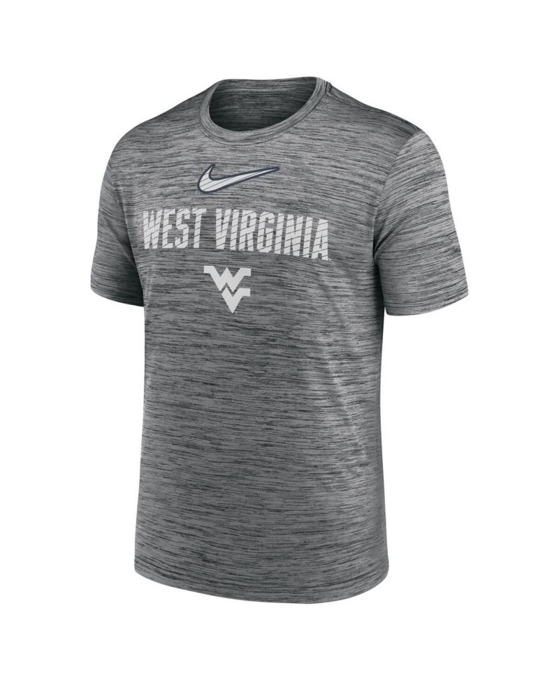 Men's Anthracite West Virginia Mountaineers Campus Slant Velocity Performance T-Shirt