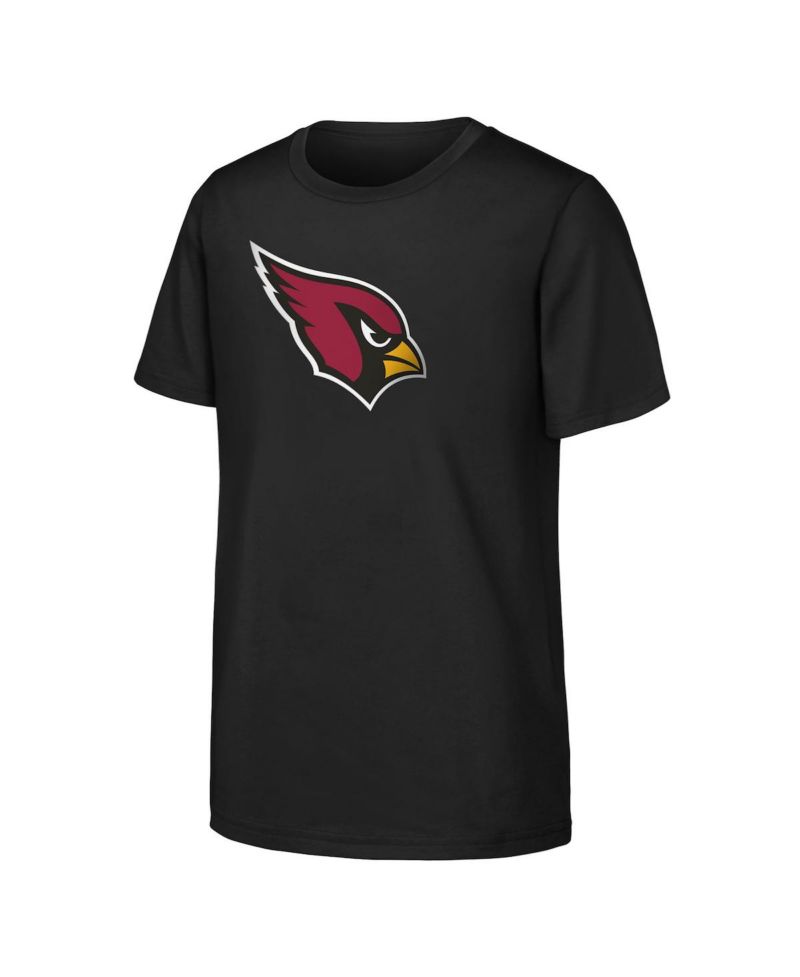 Big Boys and Girls Black Arizona Cardinals Primary Logo T-Shirt