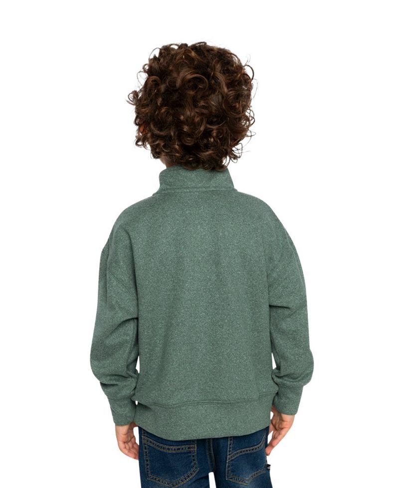 Little Boys 6 - 12 Half Zip Mock Neck Sweater