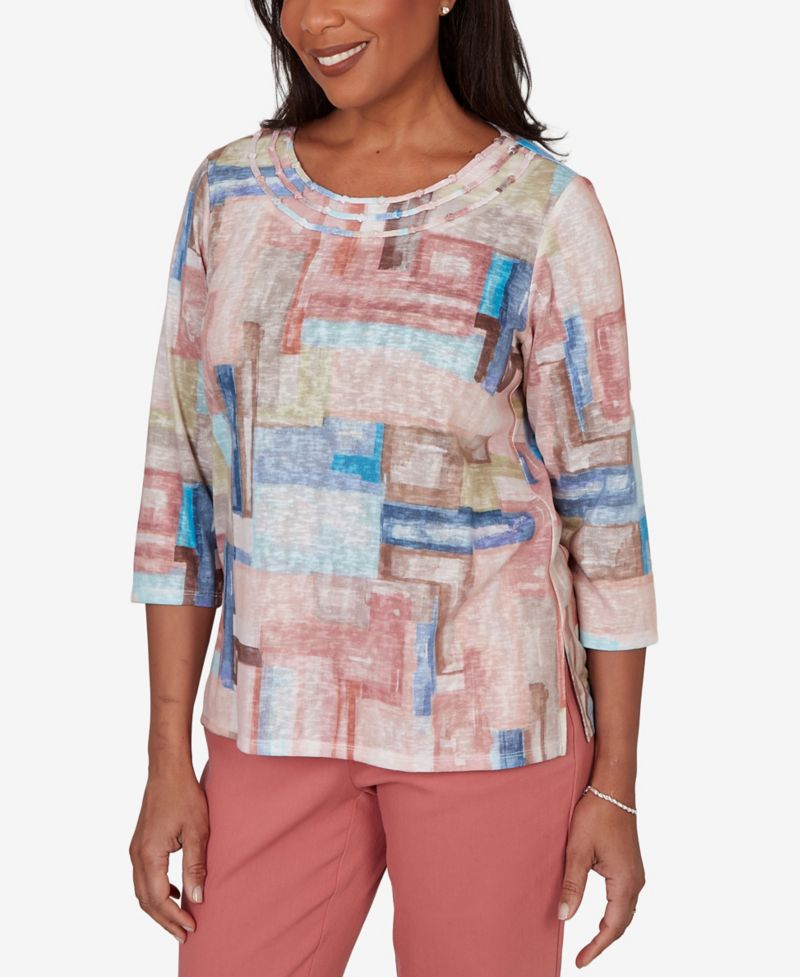 Women's Camden Market Painted Color Blocks Knit Top