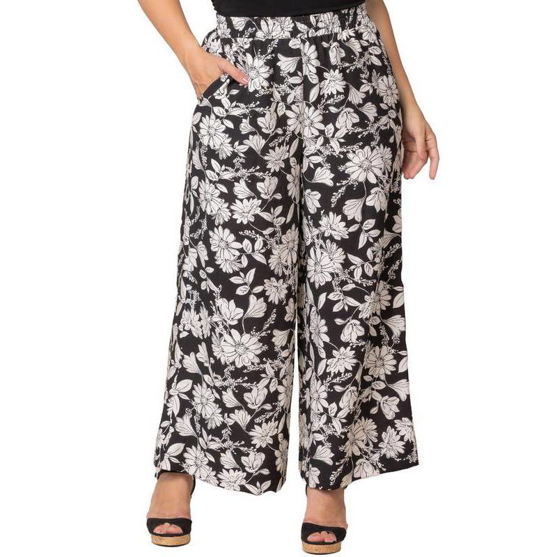 Plus Size Eva Wide Leg Palazzo Pants
