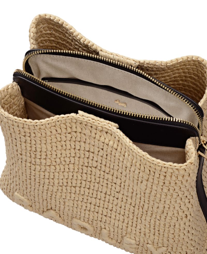 Raffia Small Compartment Crossbody Bag