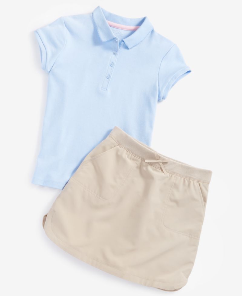 Big Girls Uniform Short Sleeve Polo Shirt