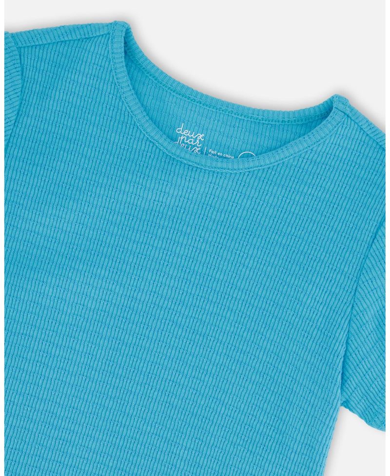 Baby Girls Crinkle Jersey T-Shirt Blue