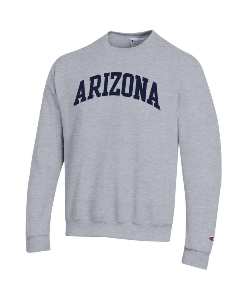 Men's Arizona Wildcats Basic Arch Fleece Crewneck Long-Sleeve Sweatshirt