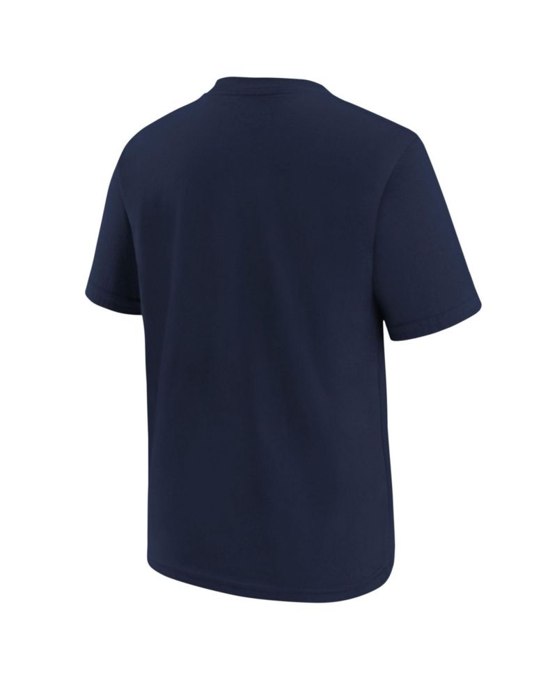 Big Boys and Girls Athletic Navy Houston Astros Wordmark T-Shirt
