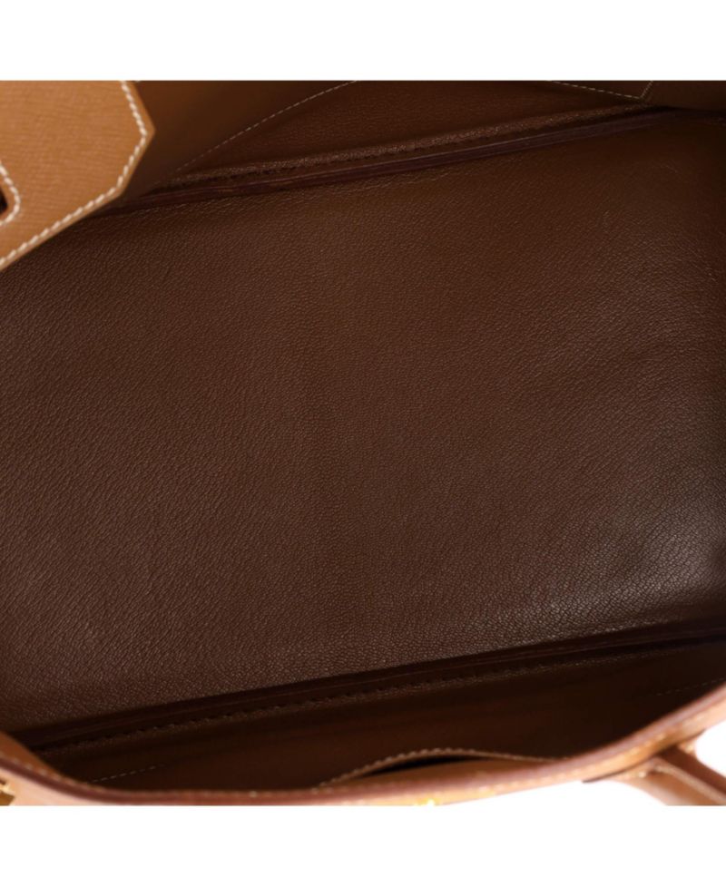 Pre-Owned Hermes Birkin 35 Handbag Brown Courchevel with Gold Hardware