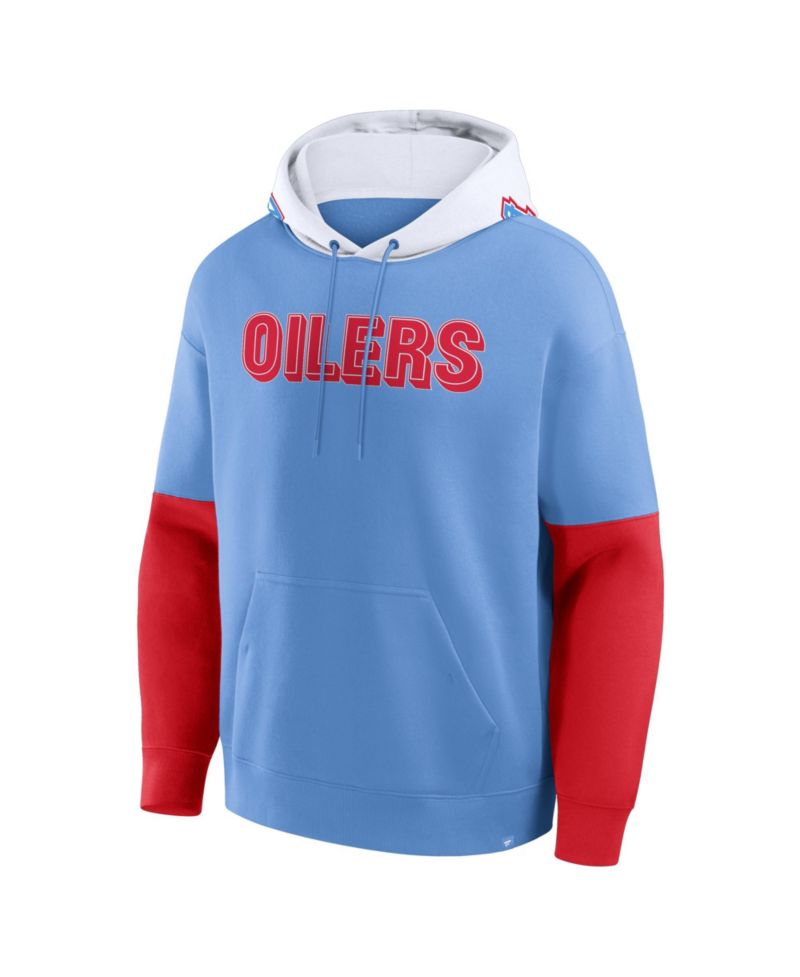 Men's Light Blue Tennessee Titans Helmet Retro Pullover Hoodie