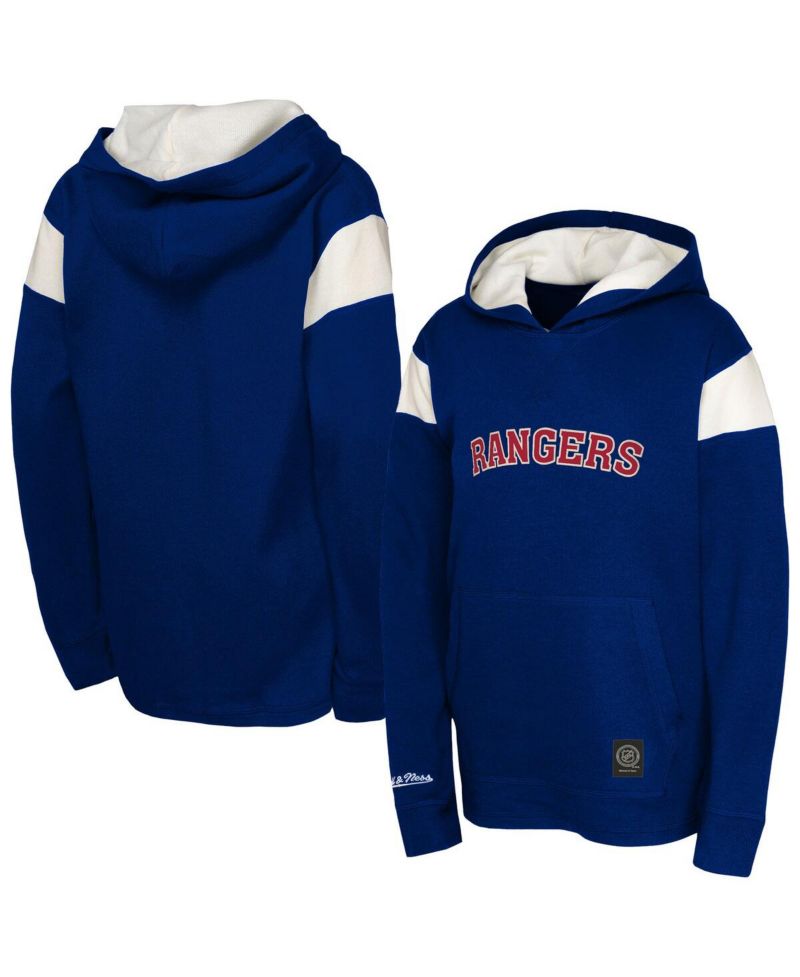 Big Boys and Girls Navy New York Rangers Thermal Lightweight Pullover Hoodie
