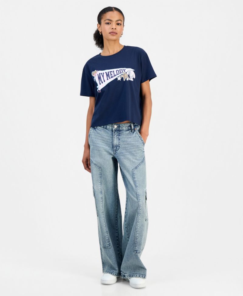 Juniors' My Melody Pennant Graphic T-Shirt