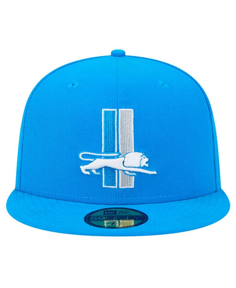 Men's Blue Detroit Lions Omaha Throwback 59FIFTY Fitted Hat