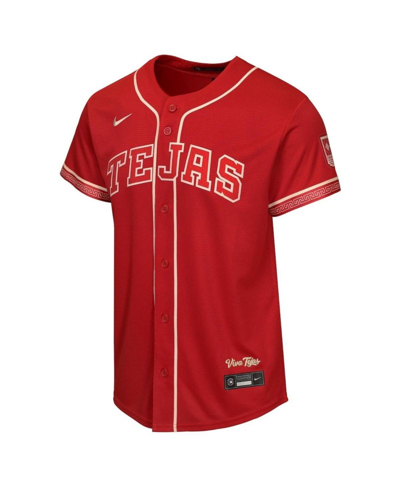 Big Boys and Girls Jacob DeGrom Red Texas Rangers 2026 City Connect Stadium Jersey