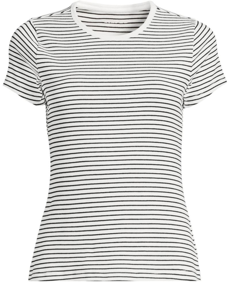 Plus Size Short Sleeve Crew Neck Micro Rib Mini Tee