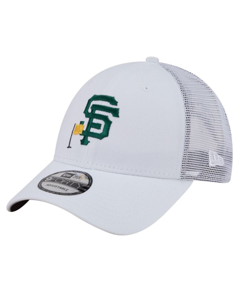 Men's White San Francisco Giants Flag 9FORTY Trucker Adjustable Hat