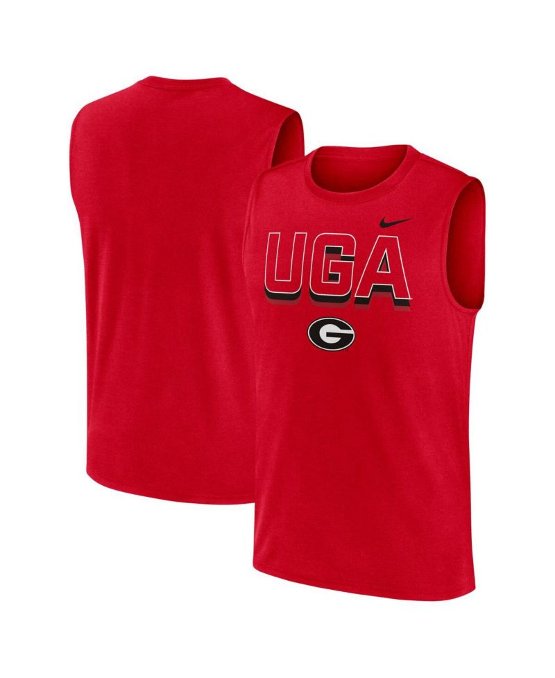 Men's Red Georgia Bulldogs Primetime Tricode Legend Performance Tank Top