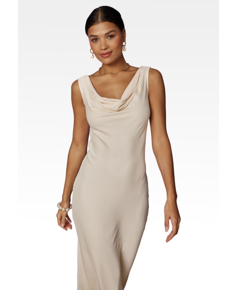 Women's Pandy Satin Cowl Bridesmaid Dress