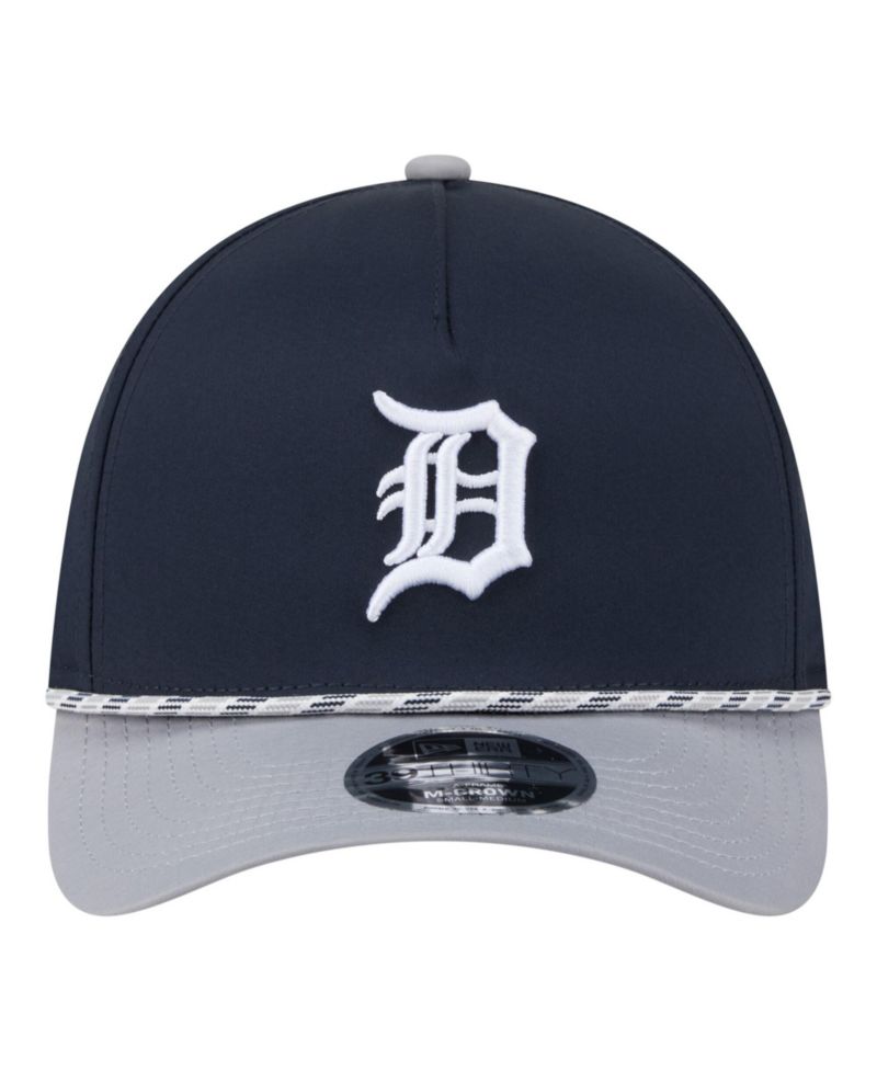 Men's Navy/Gray Detroit Tigers Rope M-Crown A-Frame 39THIRTY Flex Hat