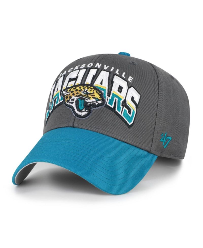 Men's Charcoal Jacksonville Jaguars Split Block MVP Adjustable Hat