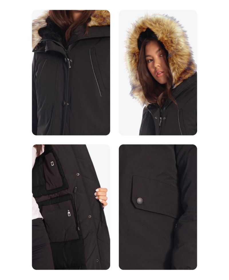 Women's Laurentian | Long Winter Parka with Faux Fur Hood