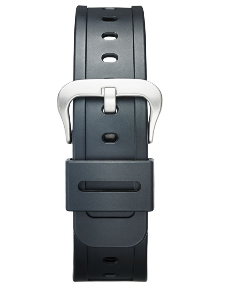 Men's Analog-Digital Black Resin Strap Watch 45.4mm