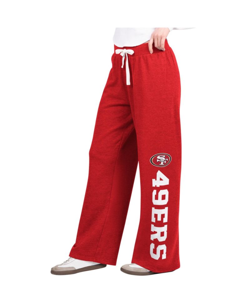 Women's Scarlet San Francisco 49ers Field Wide Leg Sweatpants
