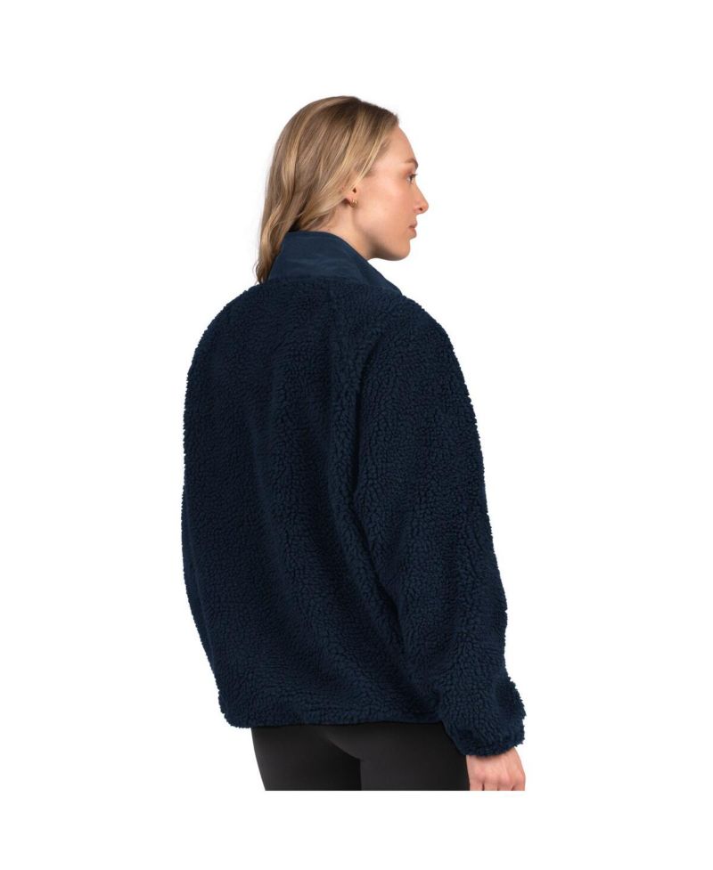 Women's College Navy Seattle Seahawks On the Ball Sherpa Jacket