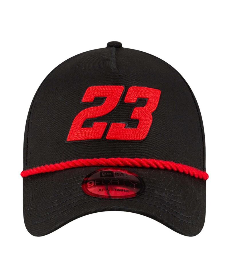 Men's Black Bubba Wallace Rope A-Frame 9FORTY Adjustable Hat