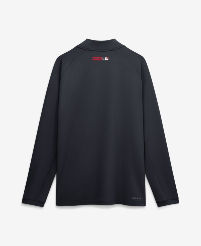 Men's Navy Cleveland Guardians Authentic Collection Dri-FIT Raglan Half-Zip Pullover