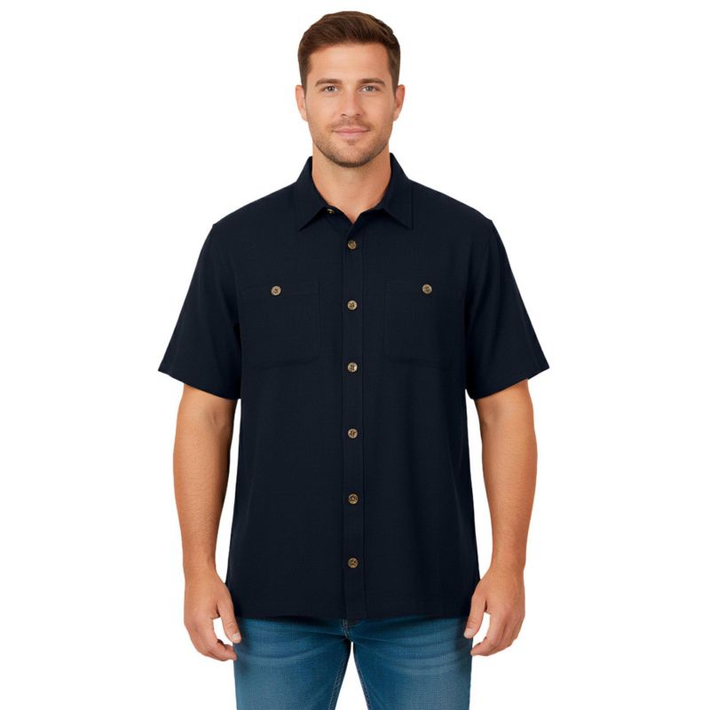 Men's Short-Sleeve Linen Shirt