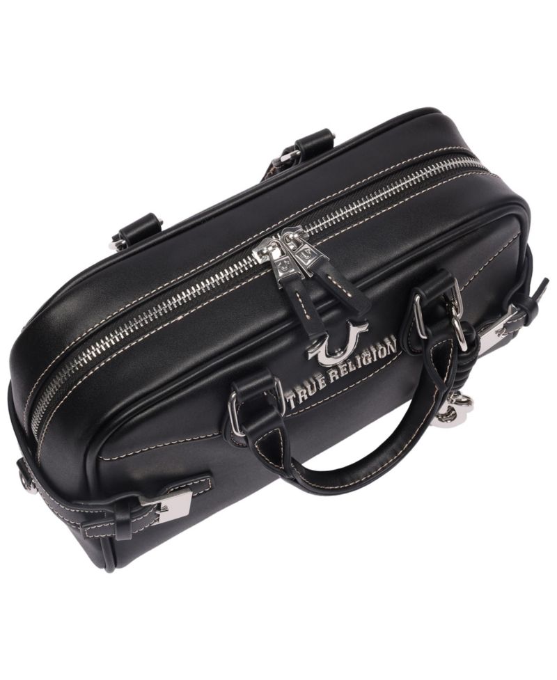 Brooks Smooth PU Belted Satchel - Women s Top Handle Satchel with Detachable Crossbody Strap