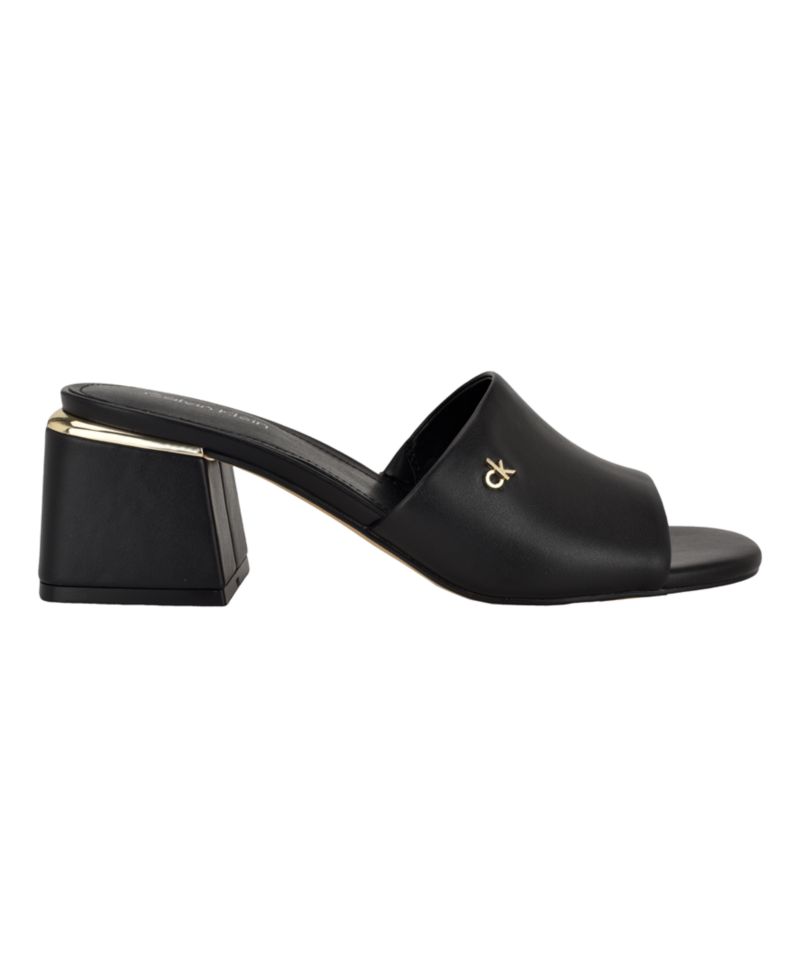 Rowena Block Heel Slip-On Dress Sandals