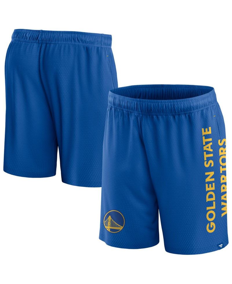 Men's Royal Golden State Warriors Post Up Mesh Shorts
