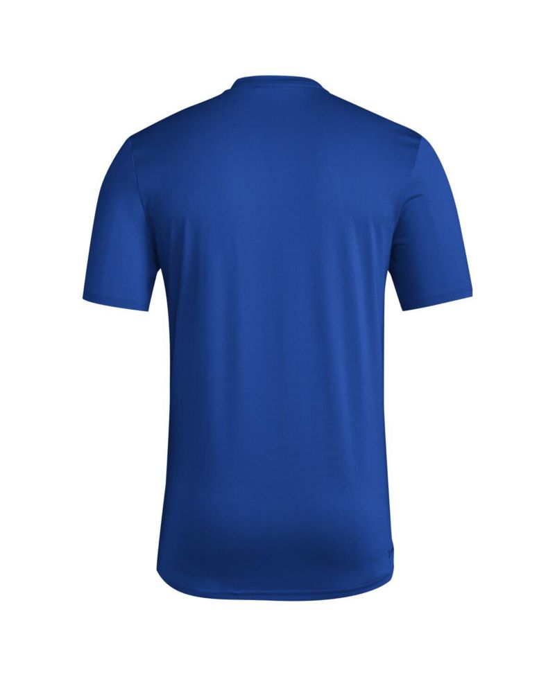Men's Royal Kansas Jayhawks 2024 Locker Trilateral Pre-Game T-Shirt