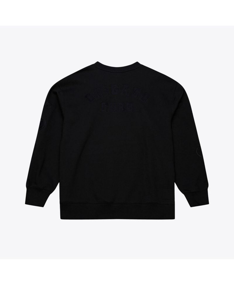 Men's Black Chicago Cubs Phantom Fleece Crewneck Sweatshirt