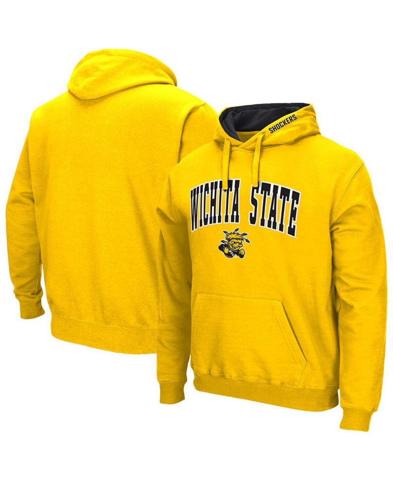 Men's Yellow Wichita State Shockers Arch Logo 3.0 Pullover Hoodie