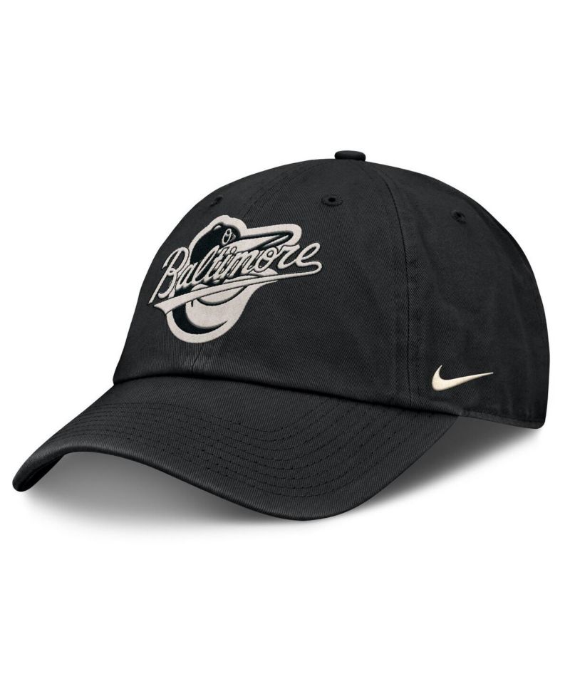 Men's Black Baltimore Orioles Statement Club Adjustable Hat